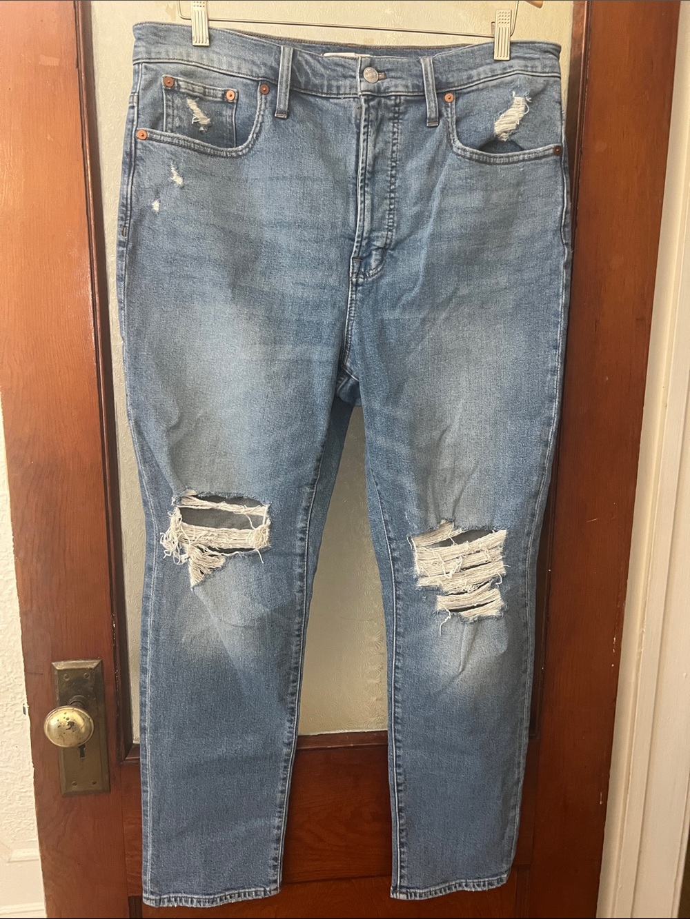 Madewell Light Blue Distressed Boyfriend Jeans NWT